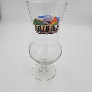 T-Rex Dinosaur Restaurant Eat Shop Explore Discover Daiquiri Souvenir Glass